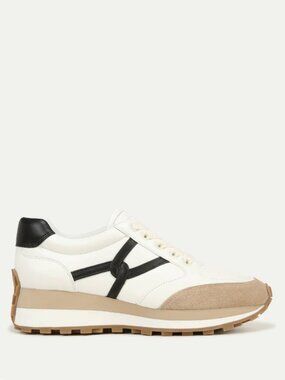 Veronica Beard Women's Valentina Sneaker, Size 7, White/Black